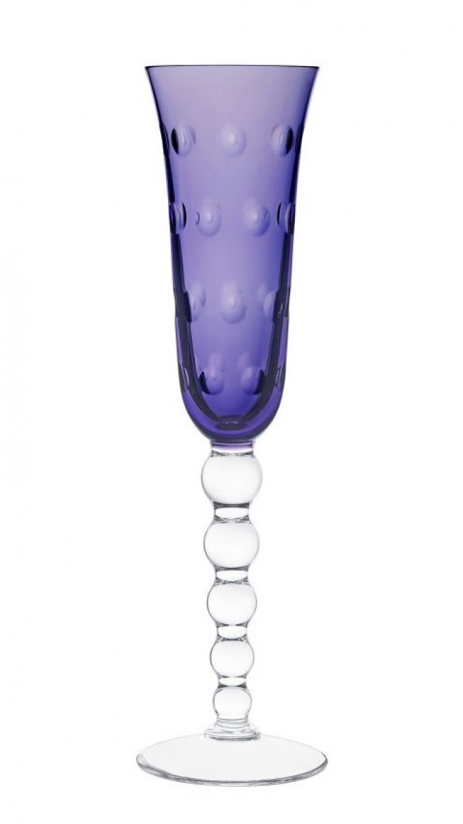 Bubbles Champagne Flutes - Purple