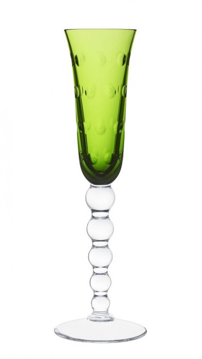 Bubbles Champagne Flutes - Chartreuse-green