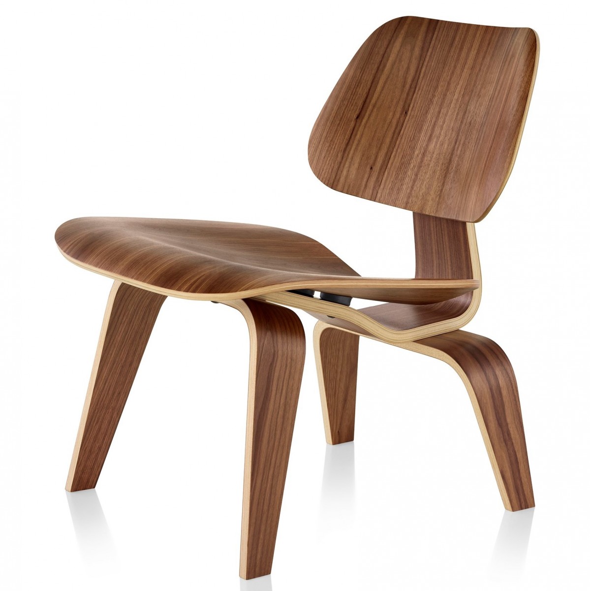 Eames Molded Plywood Lounge Chair with Wood Base