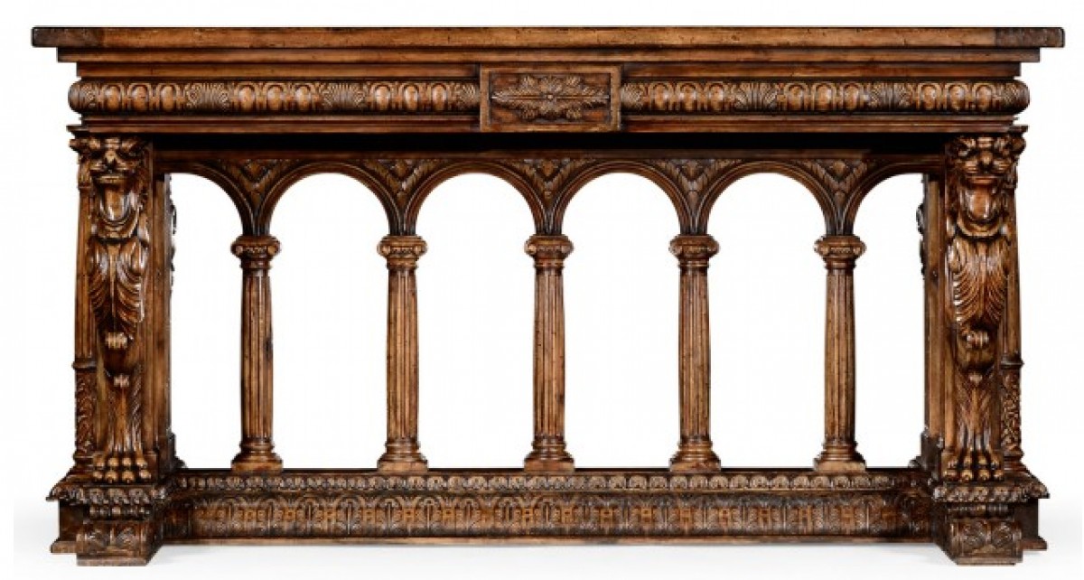 French Renaissance Style Library Table