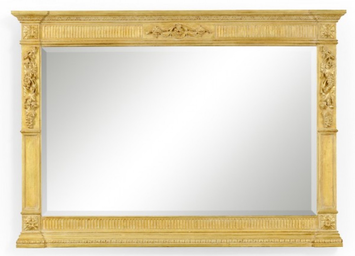 Empire Style Gilded Overmantle Mirror