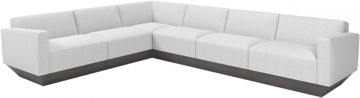 Teatro Sectional: 3 Armless Chairs, 1 Corner Chair, 1 Left Arm Chair, and 1 Right Arm Chair