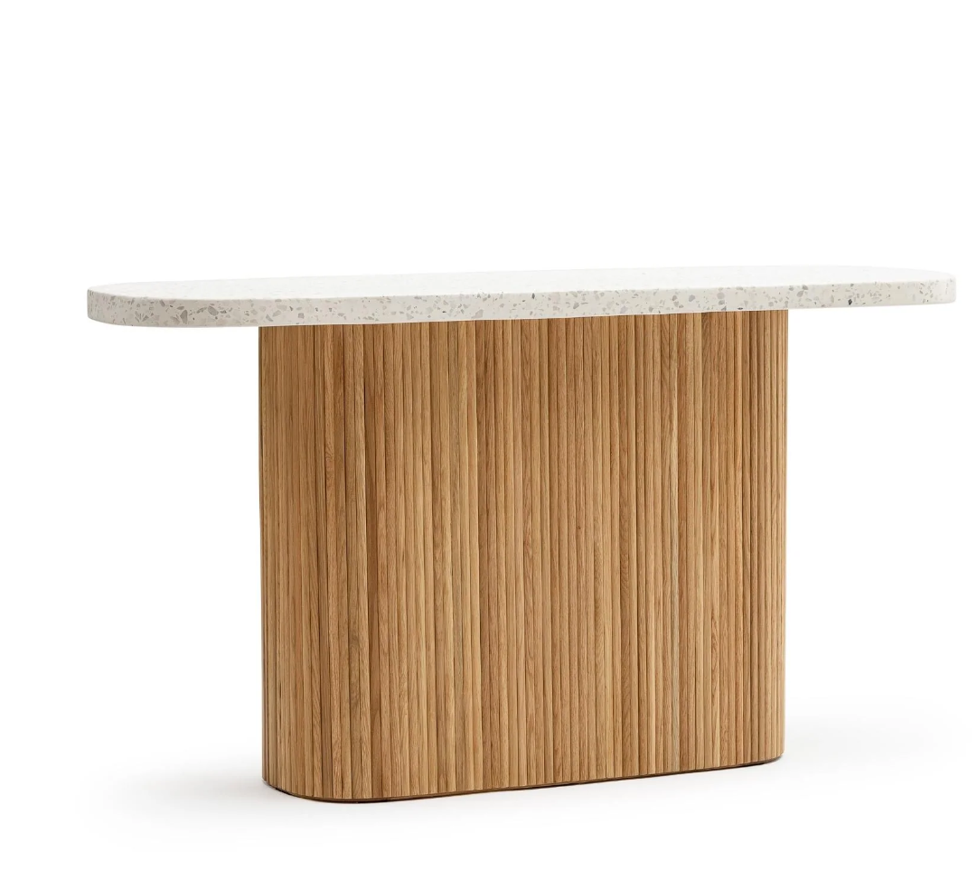 Gion Console - Marble/Travertine Top