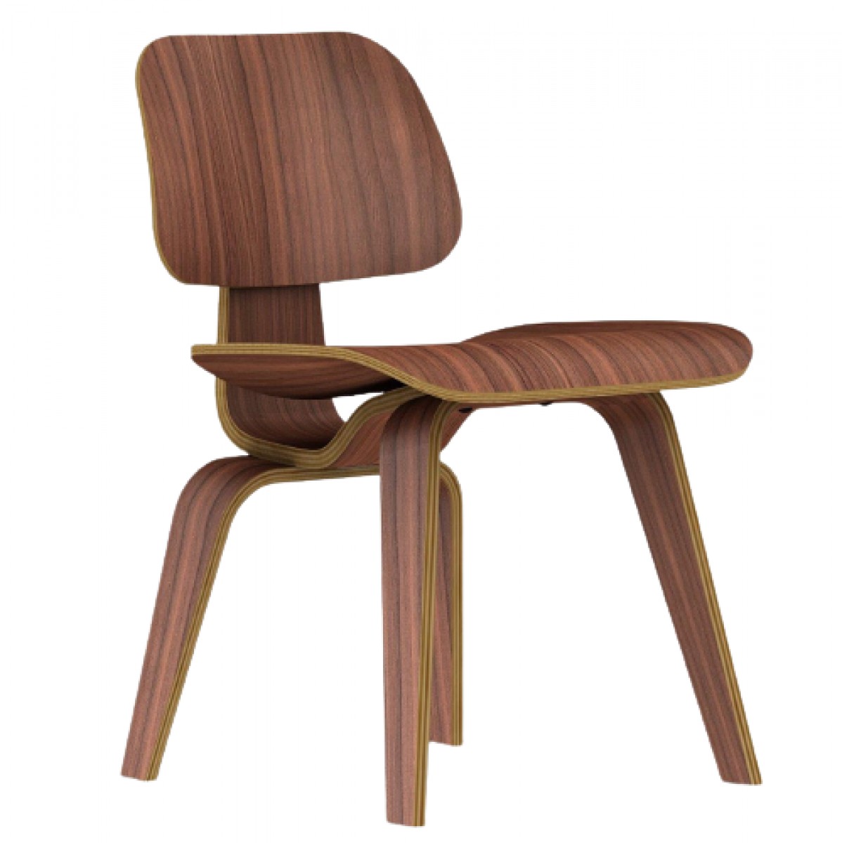 Eames Molded Plywood Dining Chair with Wood Base