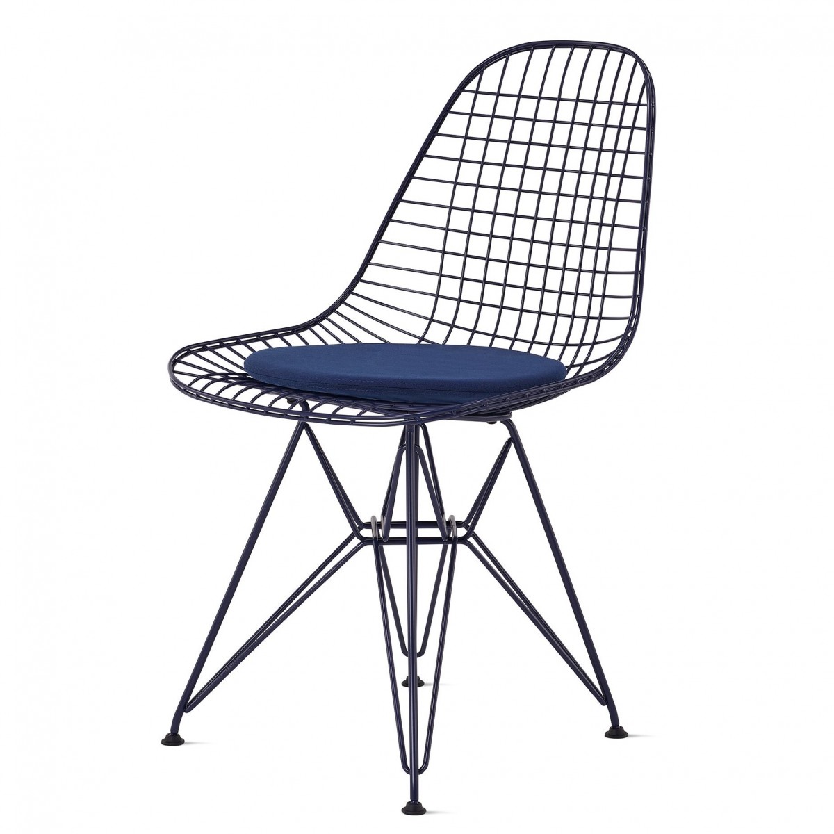 Eames Wire Chair, Wire Base - Upholstered Seat and Wire Back