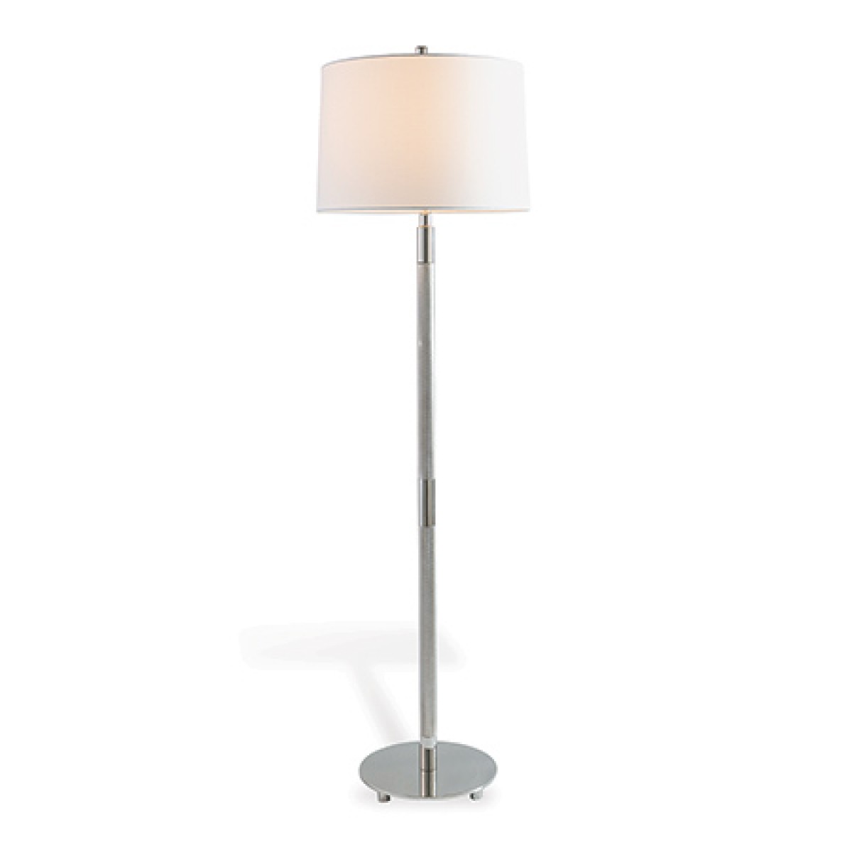Billy Nickel Floor Lamp with Offwhite Shade | Highlight image