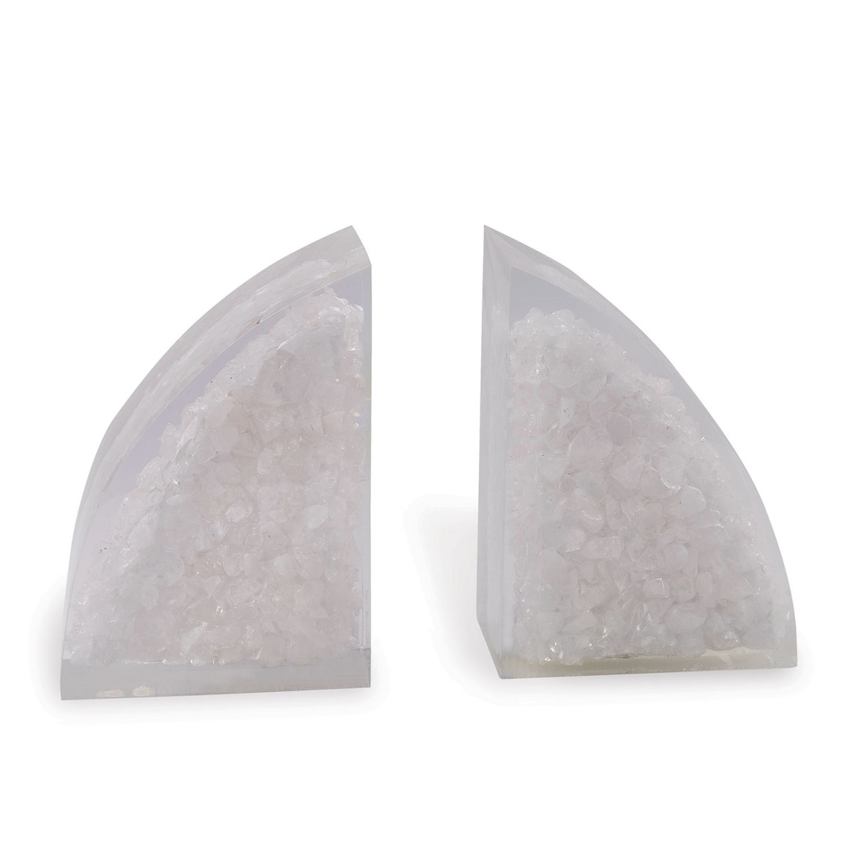 Stoneridge White Moon Bookends Pair