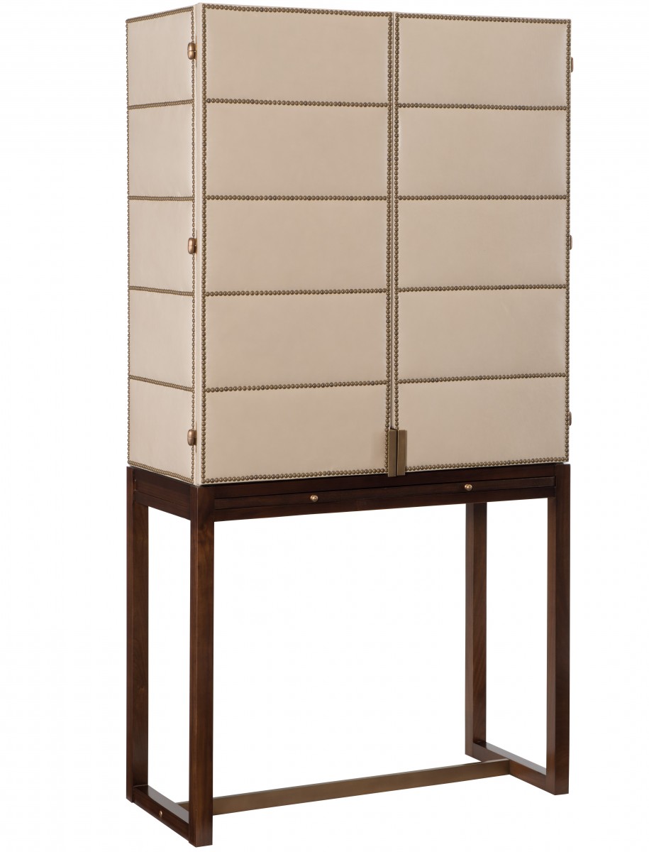 Russell Bar Cabinet in Leather