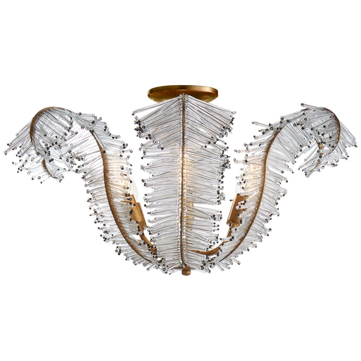 Calais Large Semi-Flush with Clear Glass | Highlight image