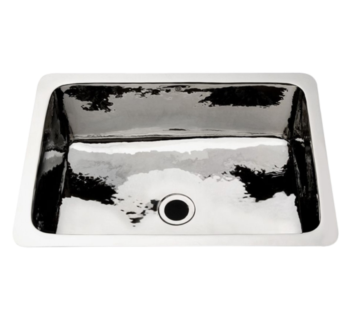 Normandy Drop In or Undermount Rectangular Hammered Copper Bar Sink 21 5/8" x 15 11/16" x 7 5/16"