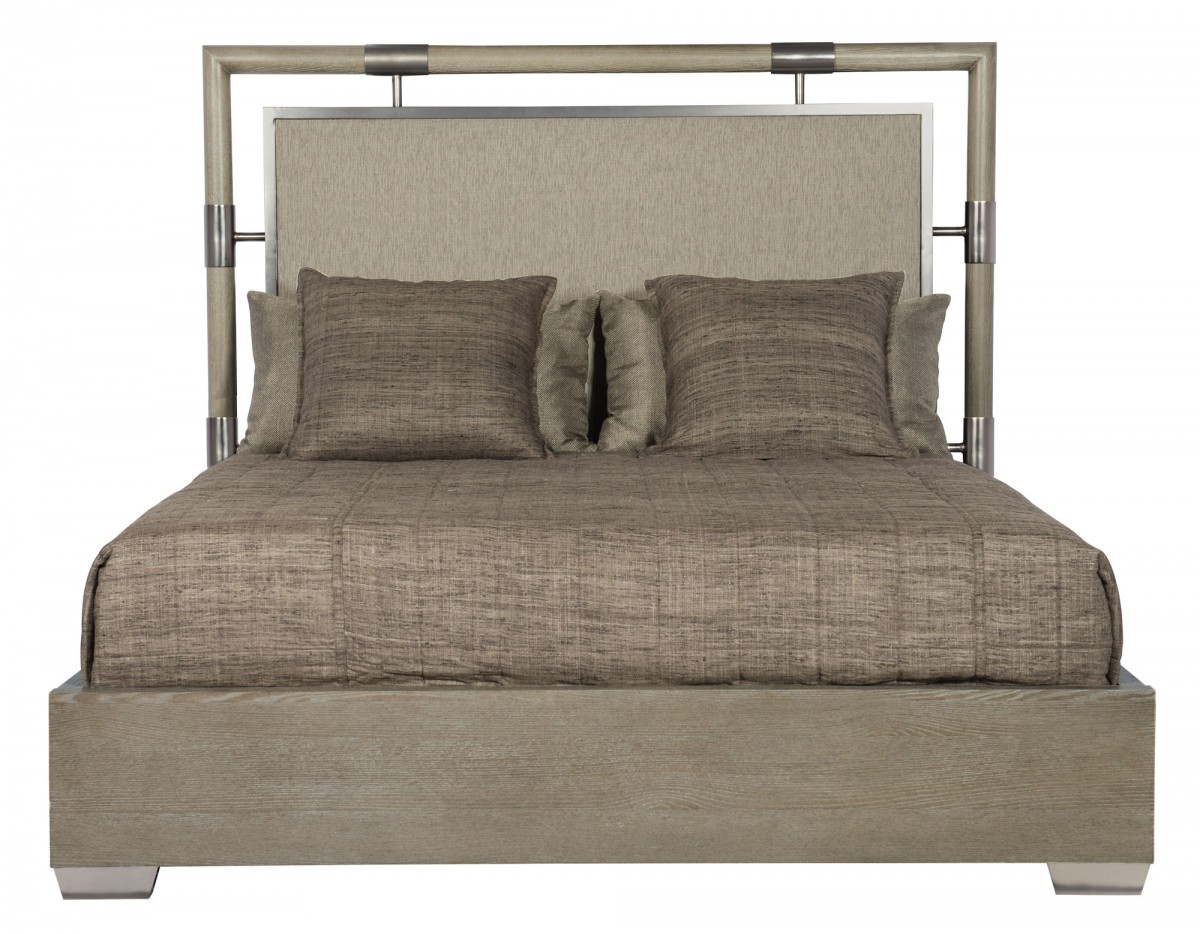 Mosaic Upholstered Panel Bed | Highlight image