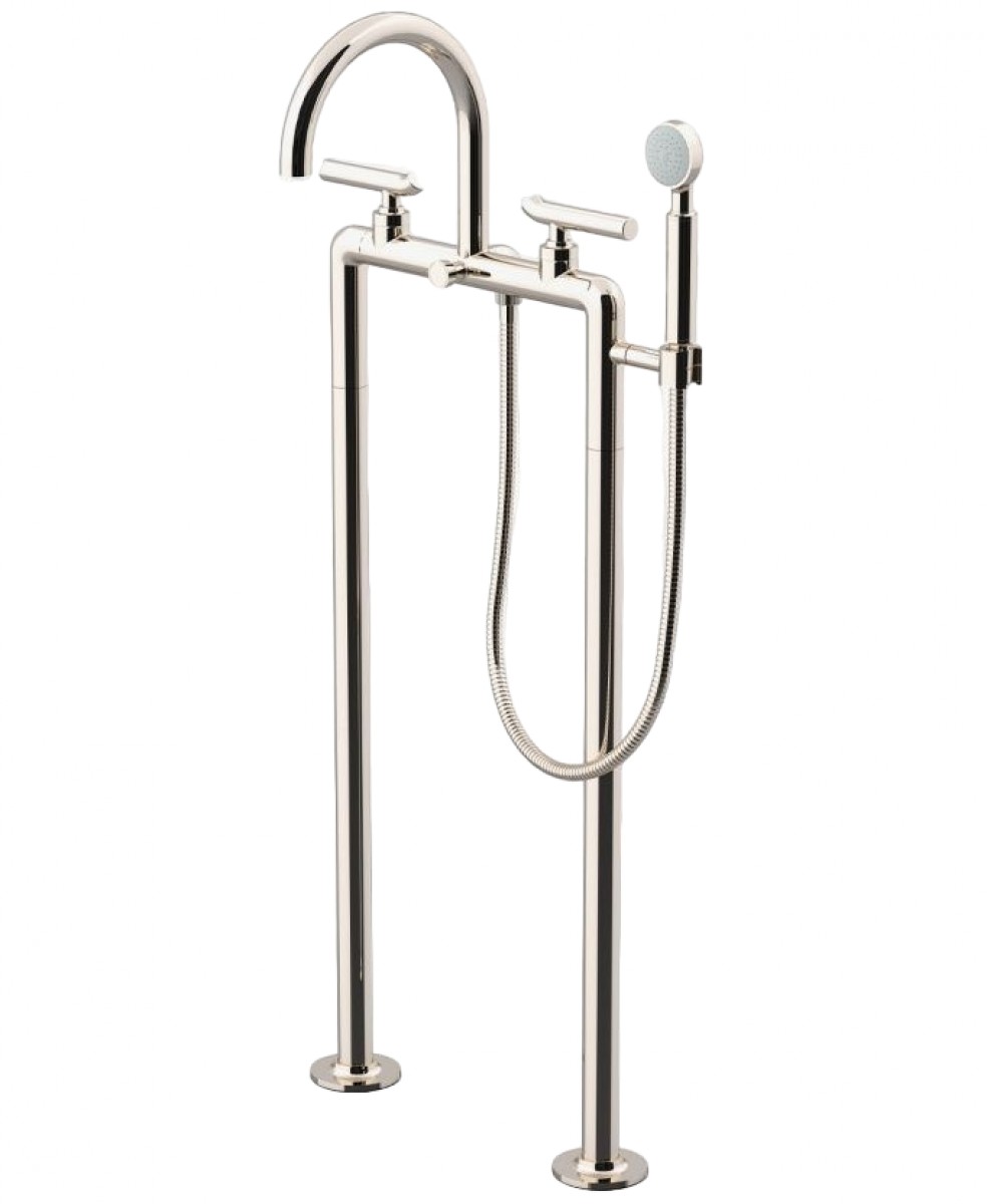 Bond Solo Series Floor Mounted Exposed Tub Filler with Handshower and Lever Handles