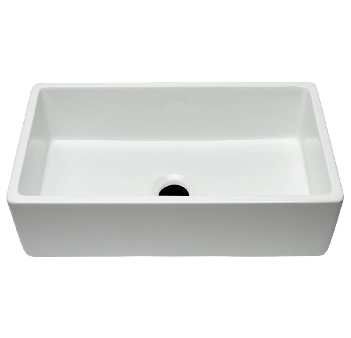 Clayburn 33" x 18 1/4" x 10" Fireclay Farmhouse Apron Sink with Center Drain