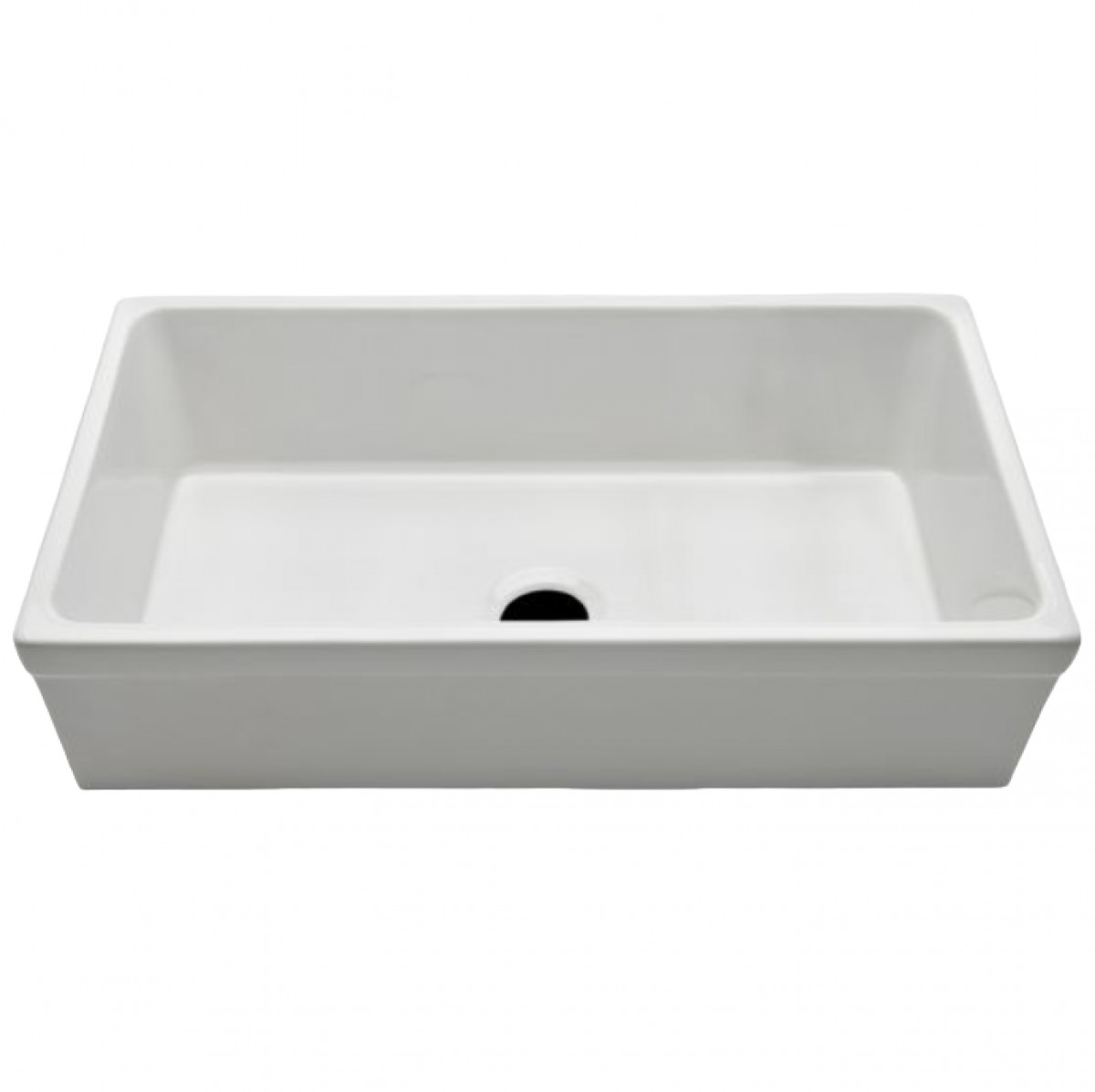 Clayburn 35 1/2" x 19 3/4" x 10" Fireclay Farmhouse Apron Kitchen Sink with Center Drain