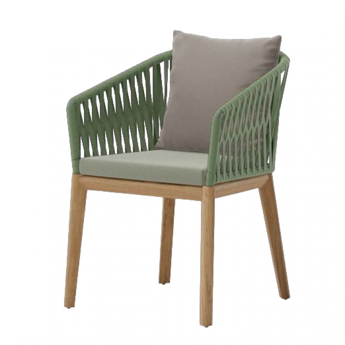 Bitta Dining Armchair Bela Rope Teak Legs, with Seat Cushion (without Back Cushion)