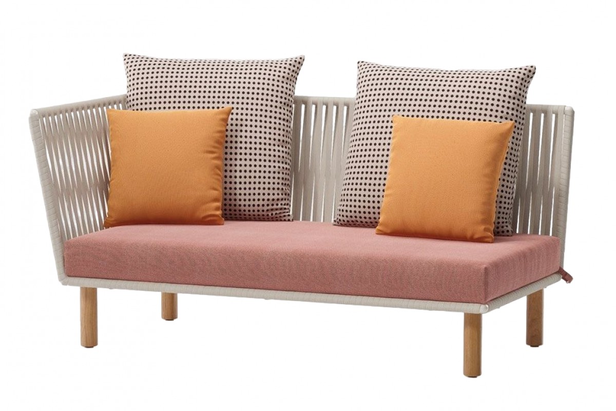 Bitta Left Corner Module Bela Rope Teak Legs, with Seat Cushion (without Back Cushion) | Highlight image