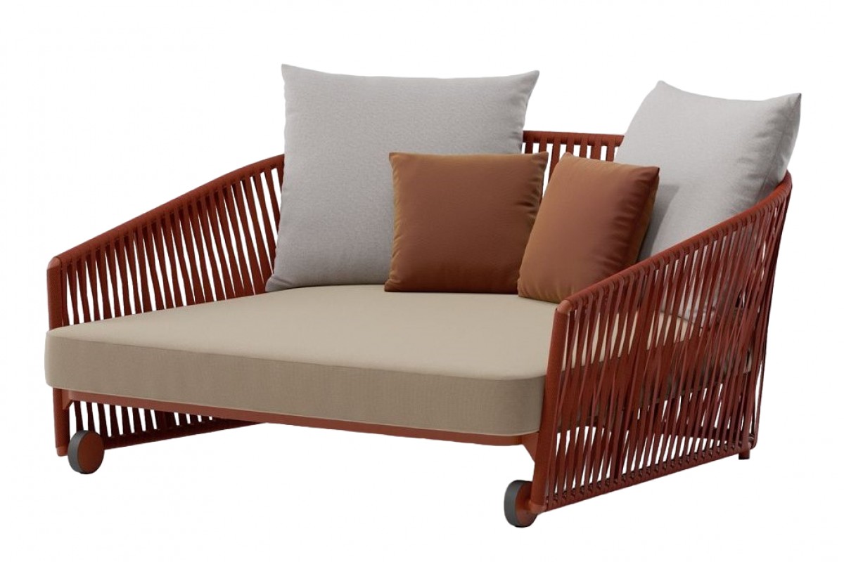 Bitta Lounge Daybed Bela Rope, with Seat Cushion (without Back Cushion)