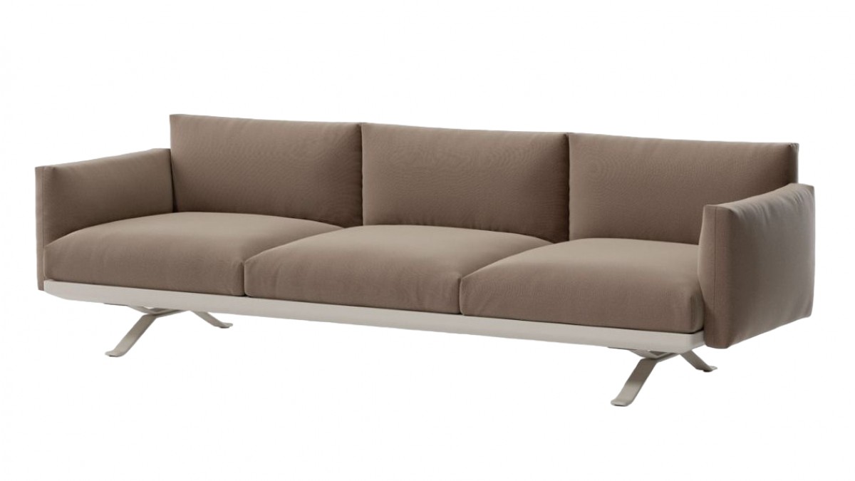 Boma 3-Seater Sofa with Crossed Legs