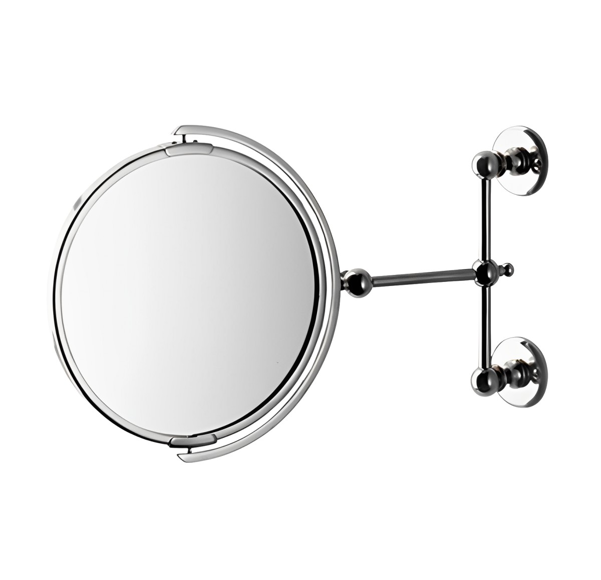 Crystal Wall Mounted 6 1/4" dia. Magnifying Extension Mirror