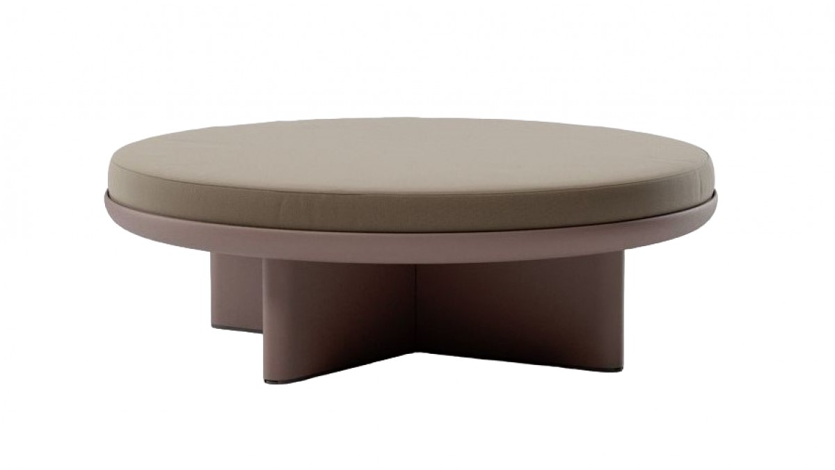 Cala Pouf Aluminium Leg, with Seat Cushion