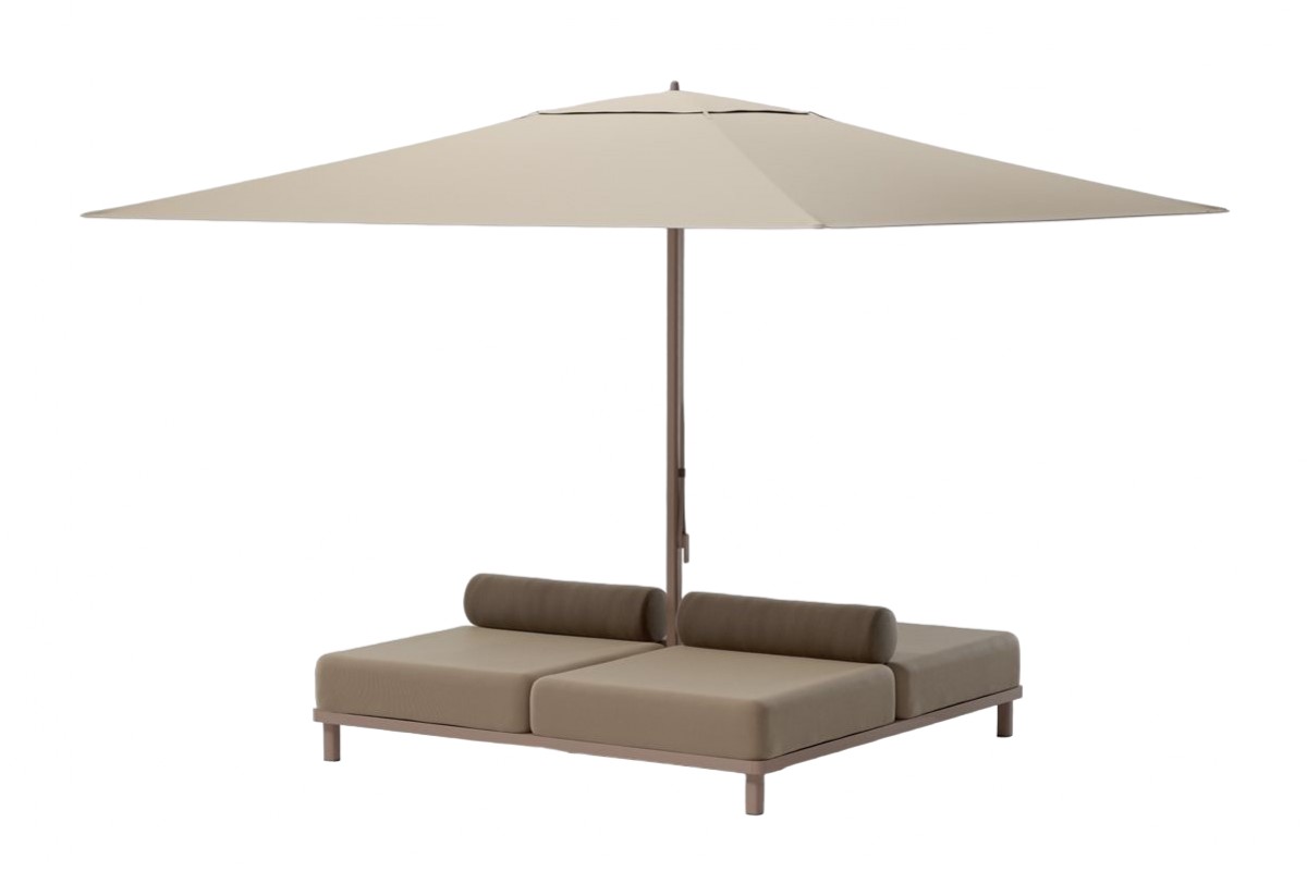 Objects Meteo Daybed Base Parasol - Frame with Seat Cushion (without Cylindrical Cushion / Parasol)