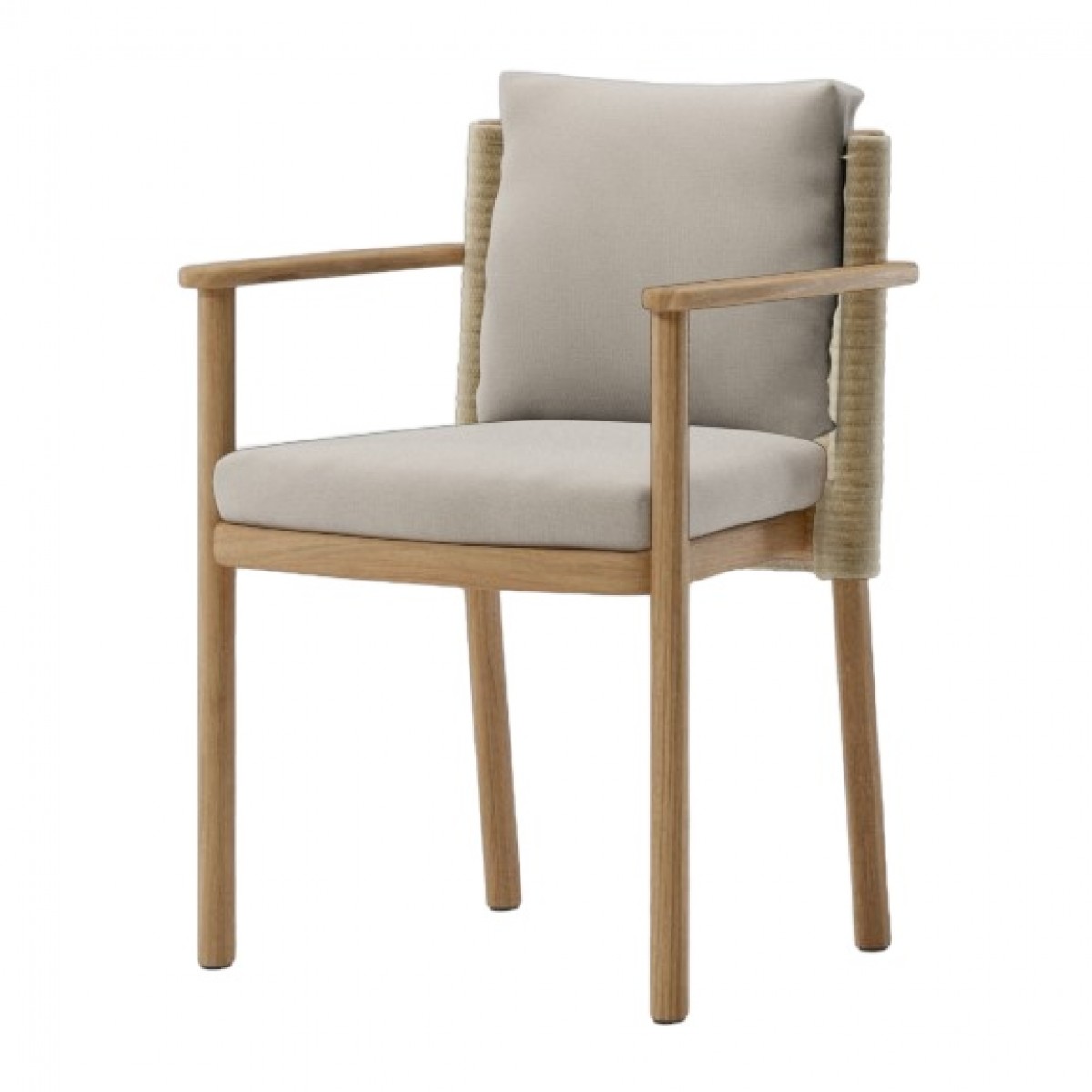 Giro Stackable Dining Armchair, with Seat and Back Cushions