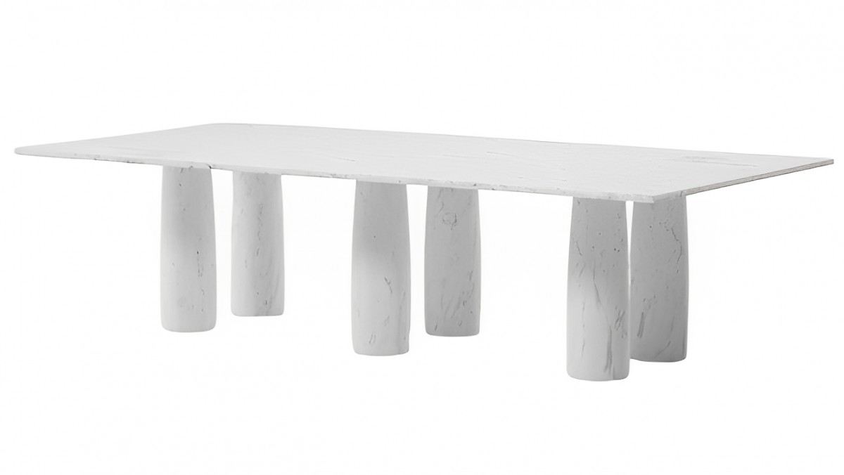 Il Colonnato Marble Dining Table / 12 Guest 6-Leg