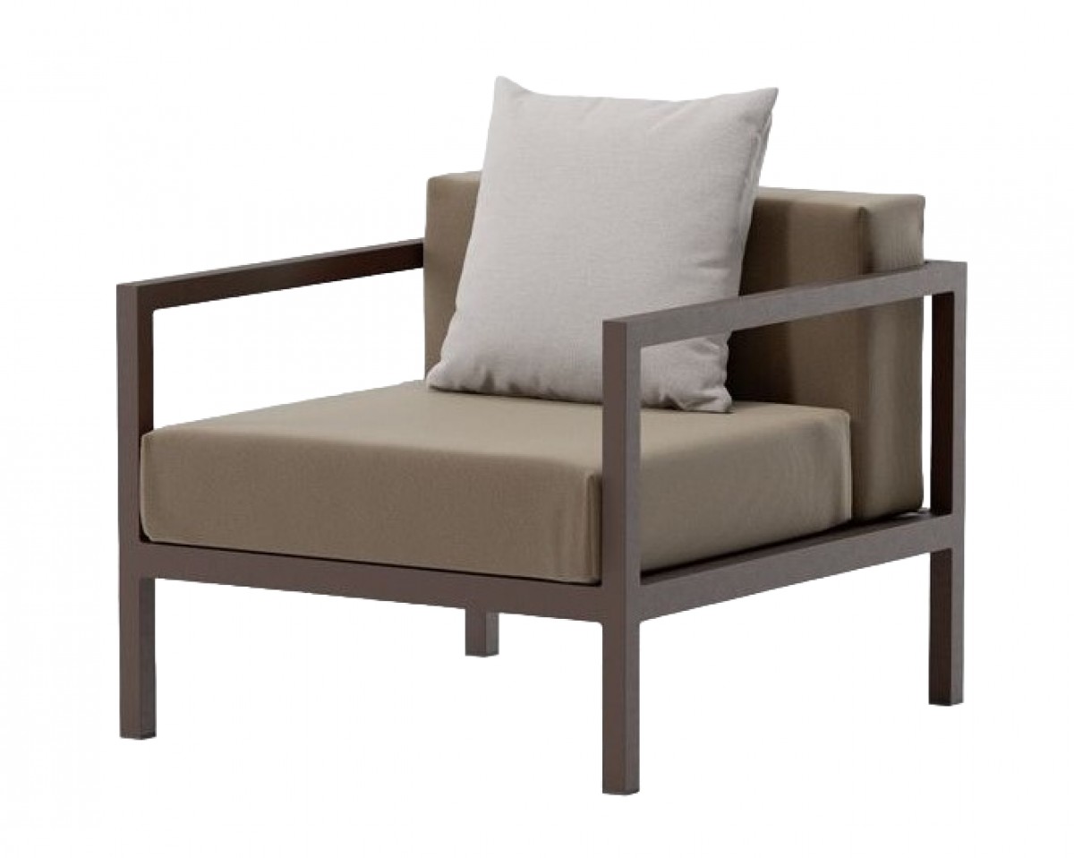 Landscape Club Armchair L, with Seat and Back Cushion (without Decoration Cushion)