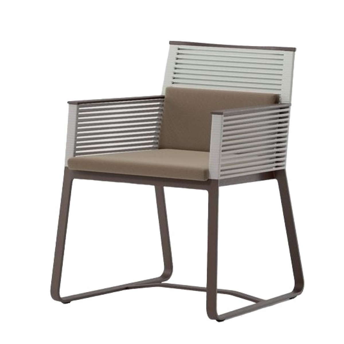 Landscape Dining Armchair, with Seat and Back Cushion