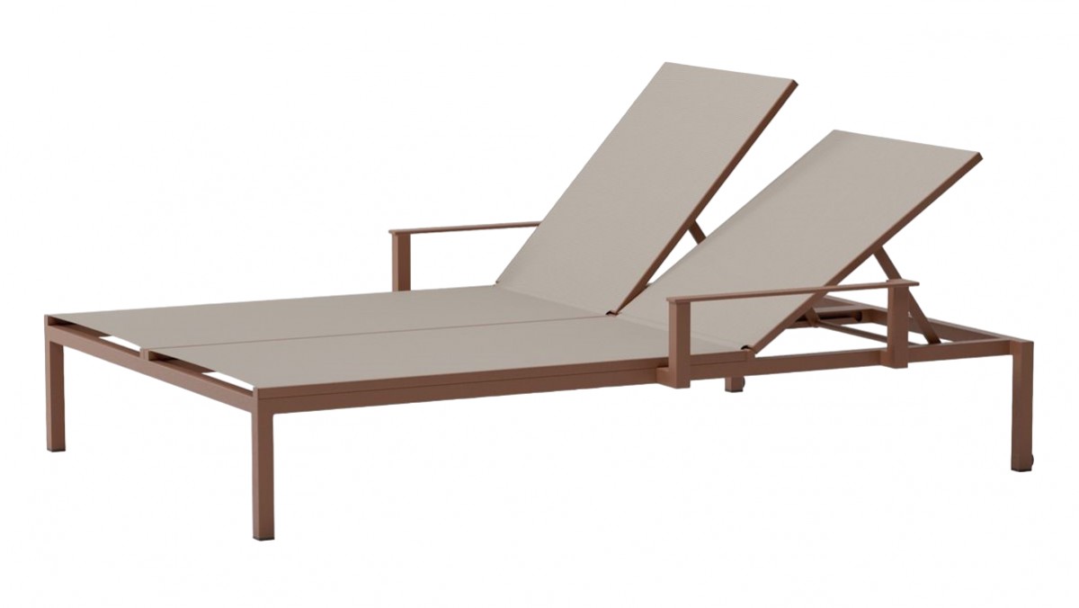 Landscape Double Via Deckchair with Arms - Frame (without Cushion)