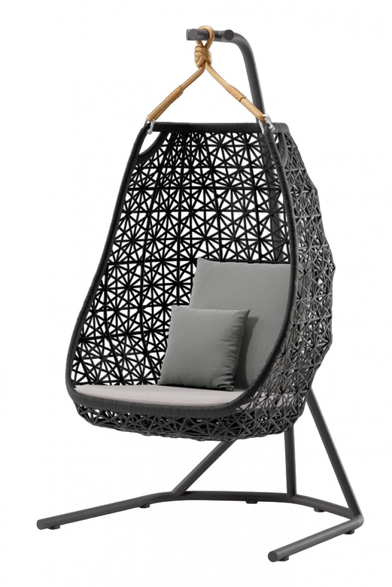 Maia Egg Swing with Seat Cushion and 2 Back Cushions