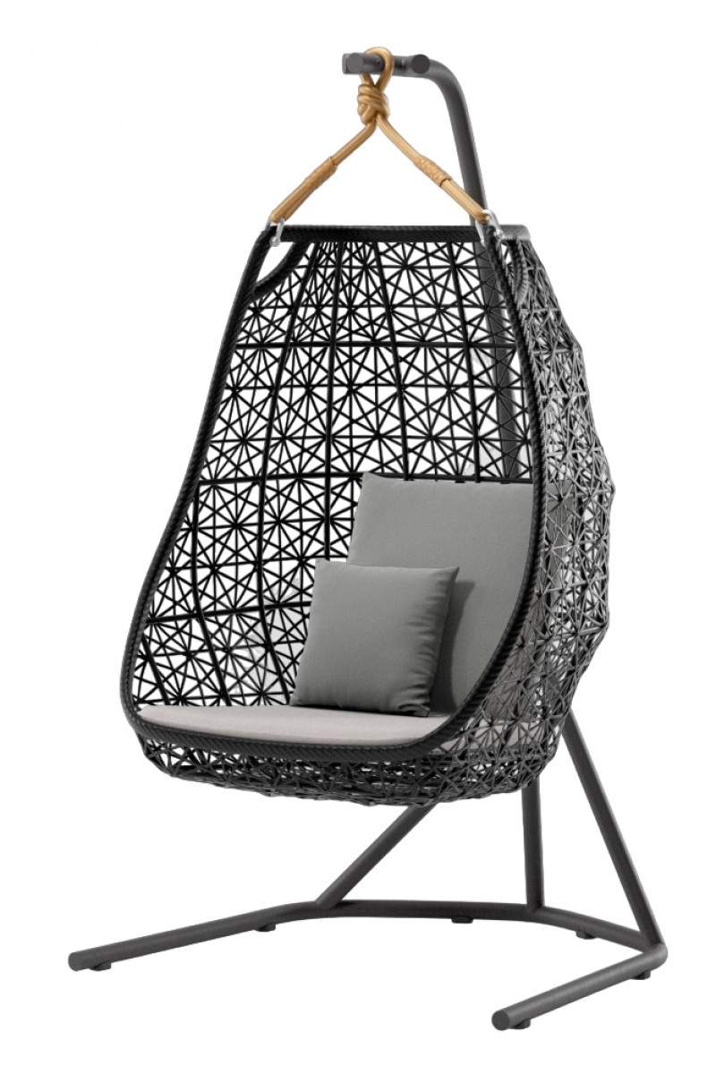 Maia Egg Swing with Seat Cushion and 2 Back Cushions, Kettal