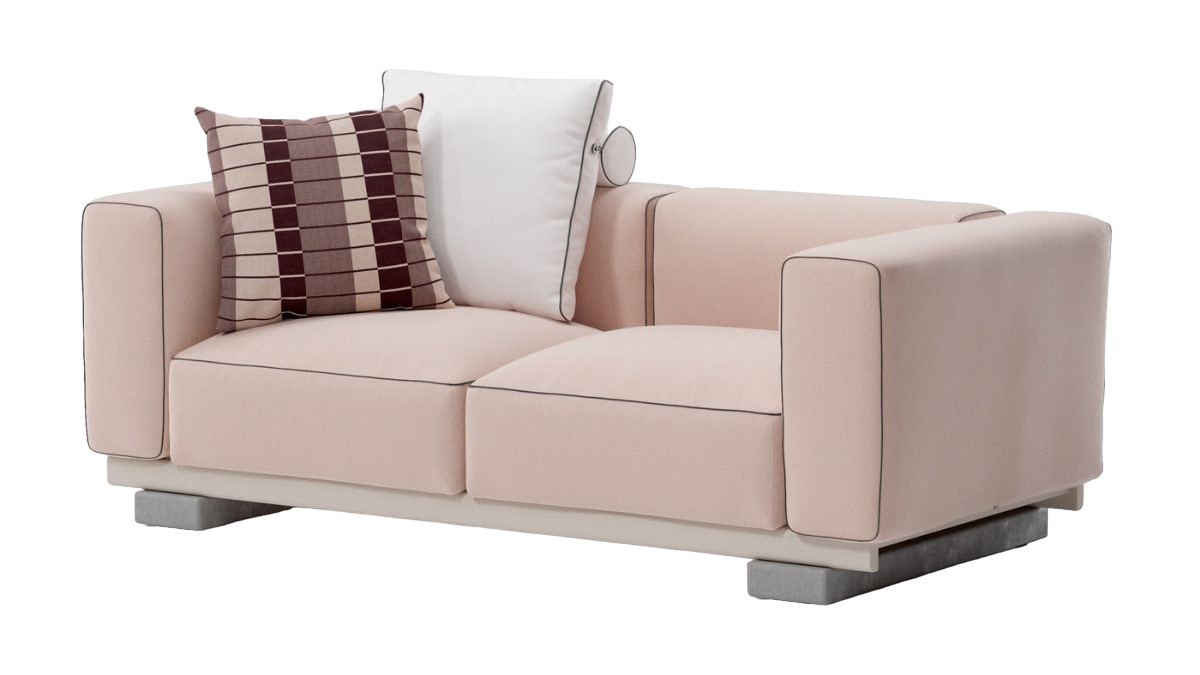 Molo 2-Seater, 2 Seats with 2 Backs with Piping, without Decoration Cushion