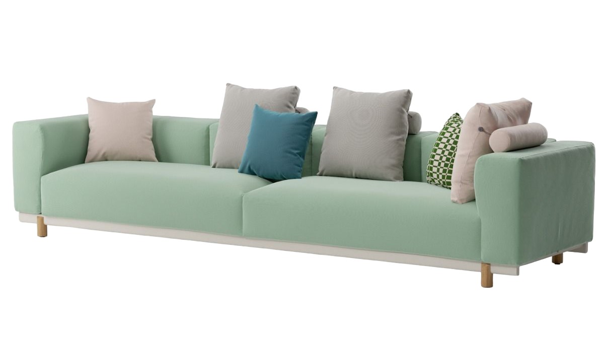 Molo 4-Seater, 2 Seats with 4 Backs (No Piping), without Decoration Cushion | Highlight image