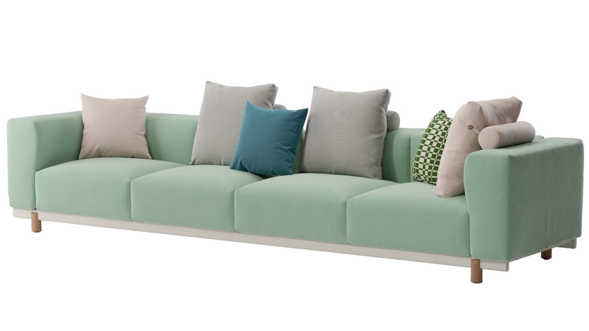 Molo 4-Seater, 4 Seats with 4 Backs (No Piping), without Decoration Cushion | Highlight image