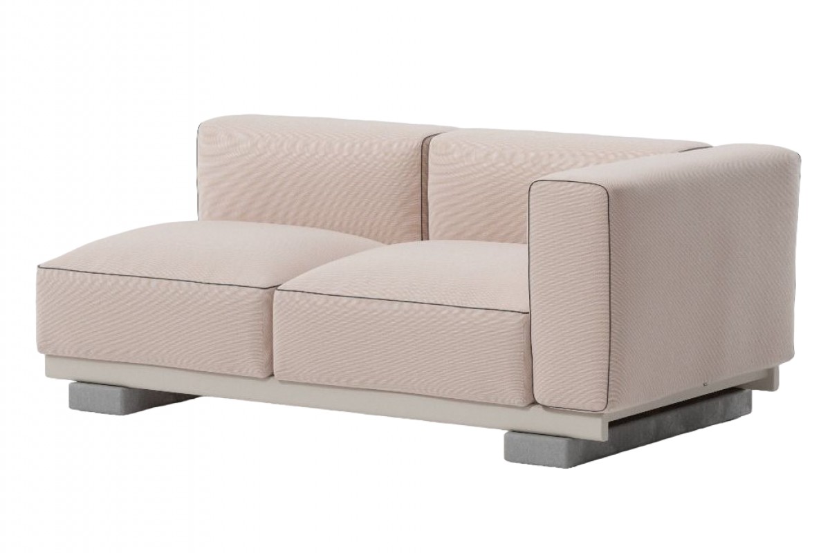 Molo Right Corner 2-Seater, 2 Seats with 2 Backs (with Piping)