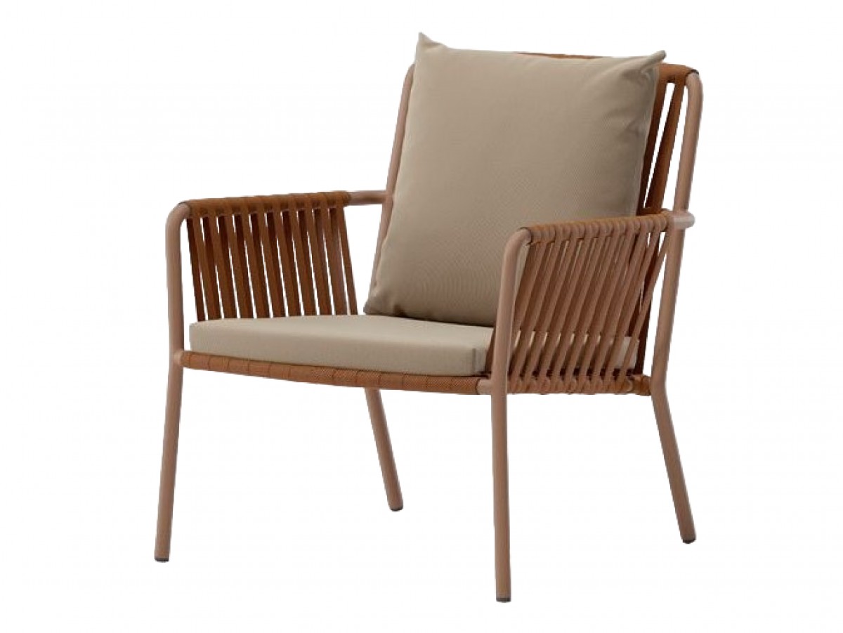 Net Club Armchair with Seat and Back Cushion