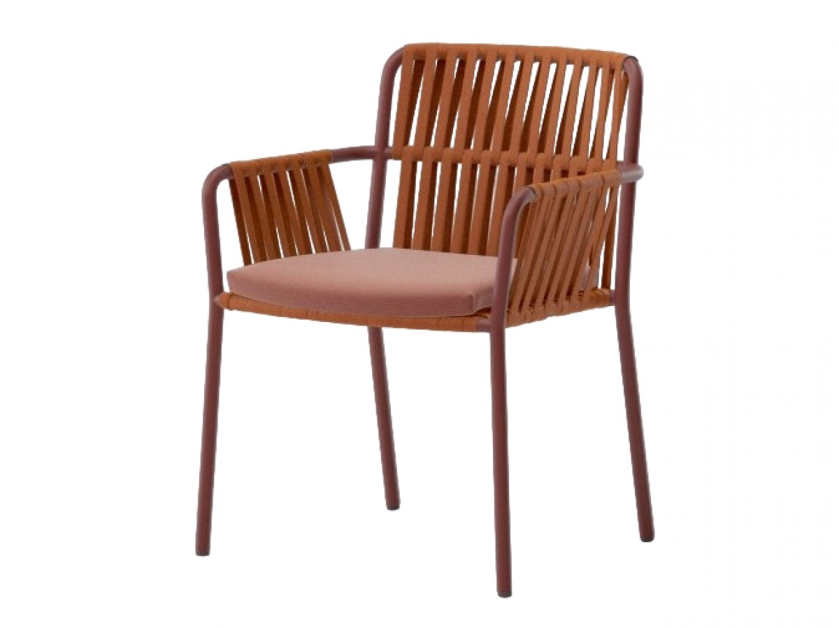Net Dining Armchair with Seat Cushion