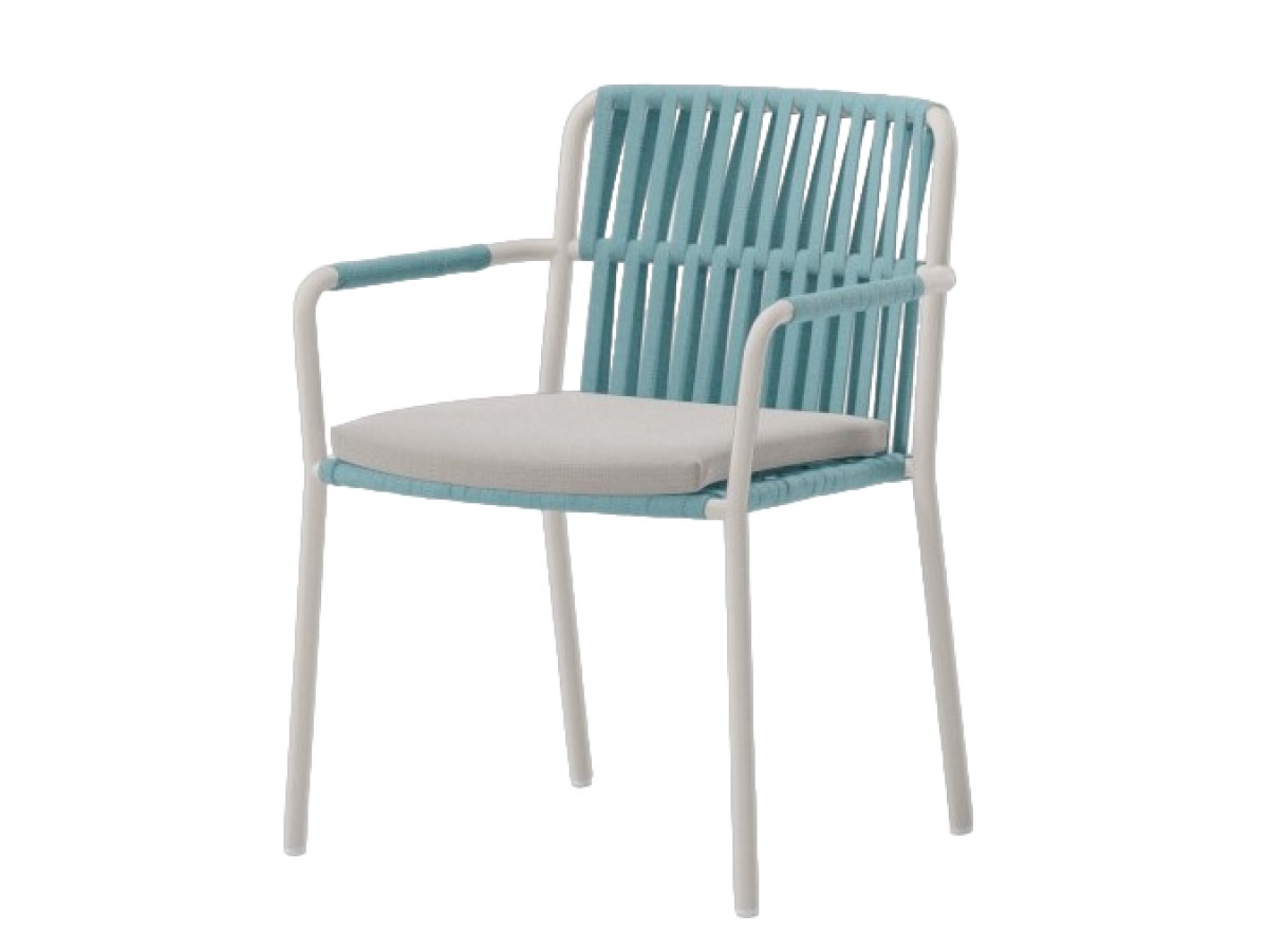 Net Lite Dining Armchair with Seat Cushion