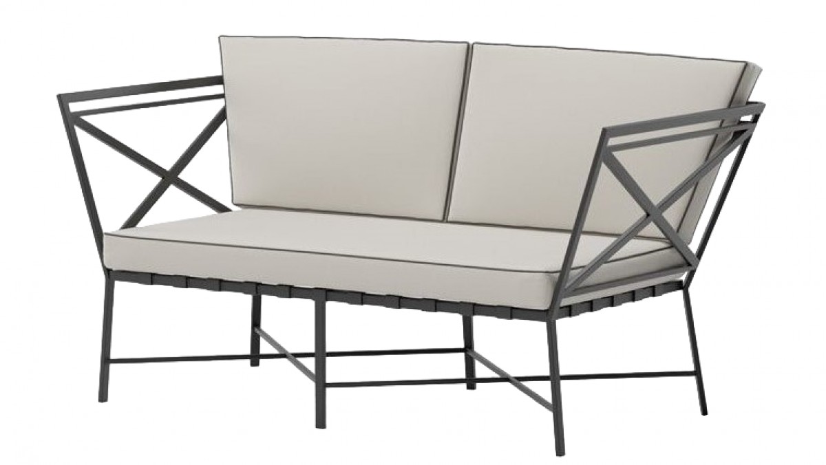 Triconfort 1950 2-Seater Sofa Crossed Arms, with Seat and Back Cushions | Highlight image