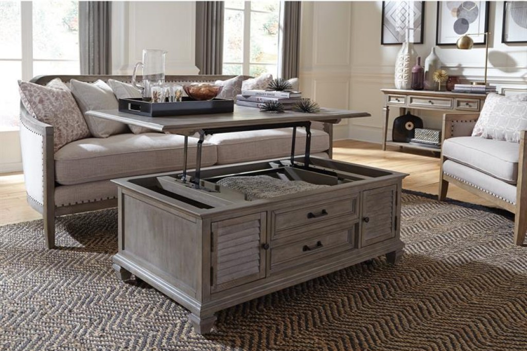 Lancaster Lift Top Storage Cocktail Table with Casters | Highlight image 1