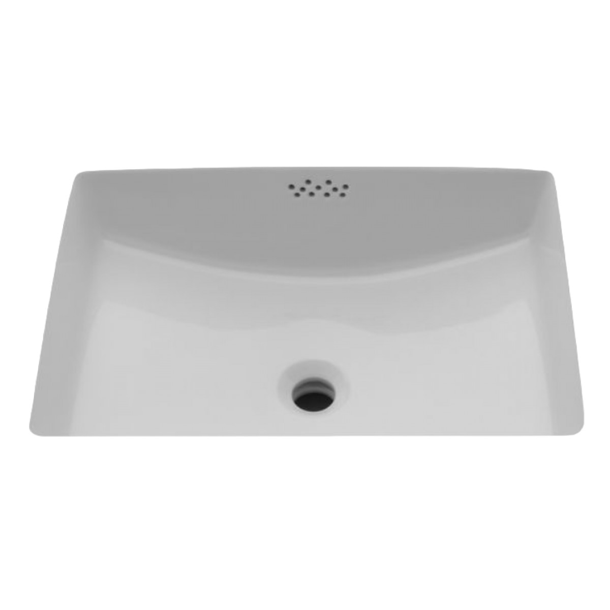 Universal Drop In or Undermount Rectangular Vitreous China Lavatory Sink Single Glazed 22 1/4" x 16 3/8" x 7 1/2"