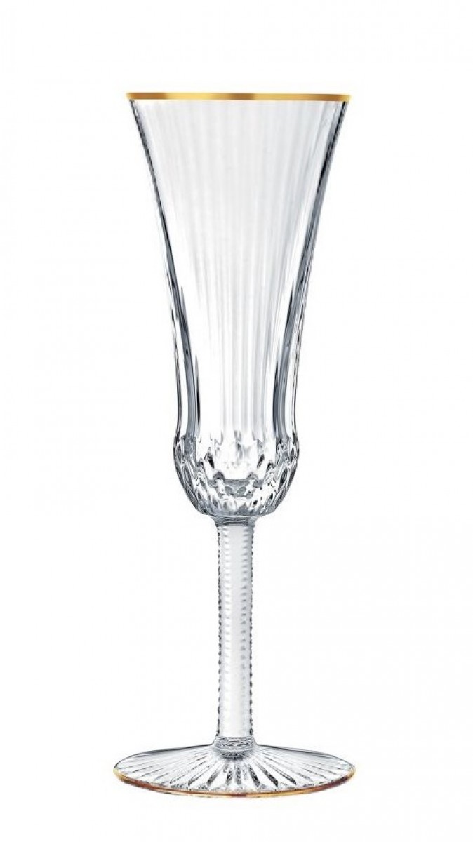Apollo Champagne Flute Gold Rim - Clear | Highlight image