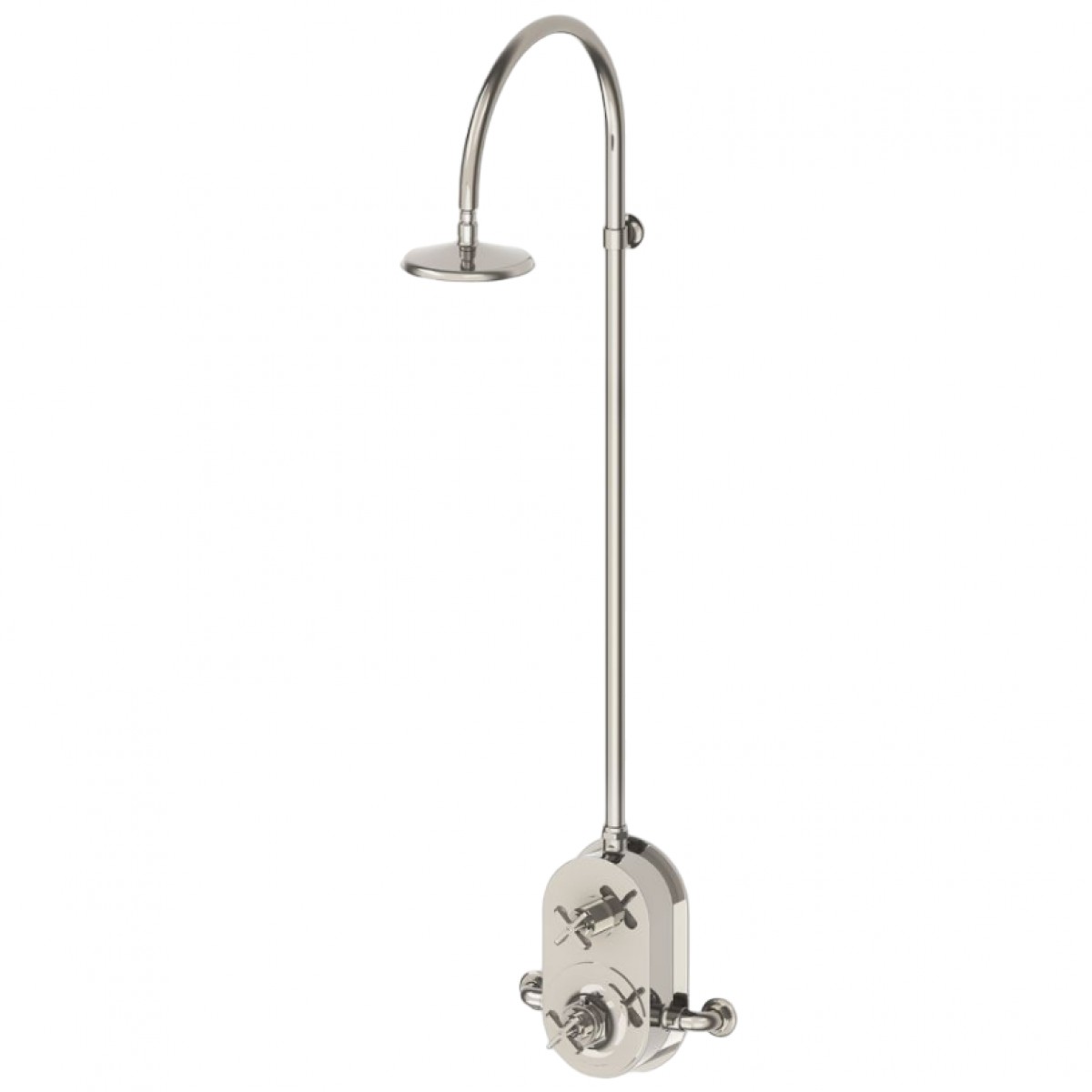 Henry Exposed Thermostatic Shower System with 8" Shower Head and Metal Cross Handle | Highlight image