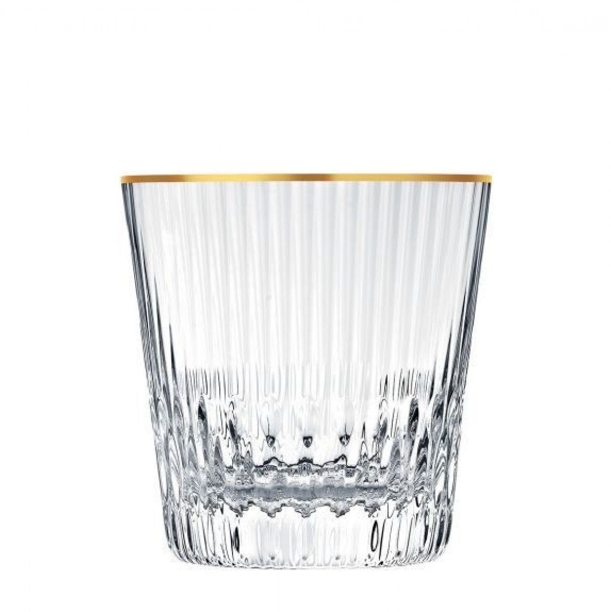 Apollo Medium Old Fashion #3 Gold Rim - Clear