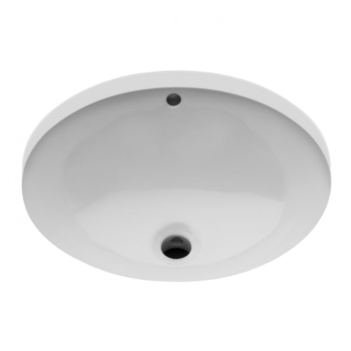 Saxby Drop In or Undermount Oval Single Glazed Vitreous China Lavatory Sink 18 7/8" x 16 1/8" x 7 11/16"