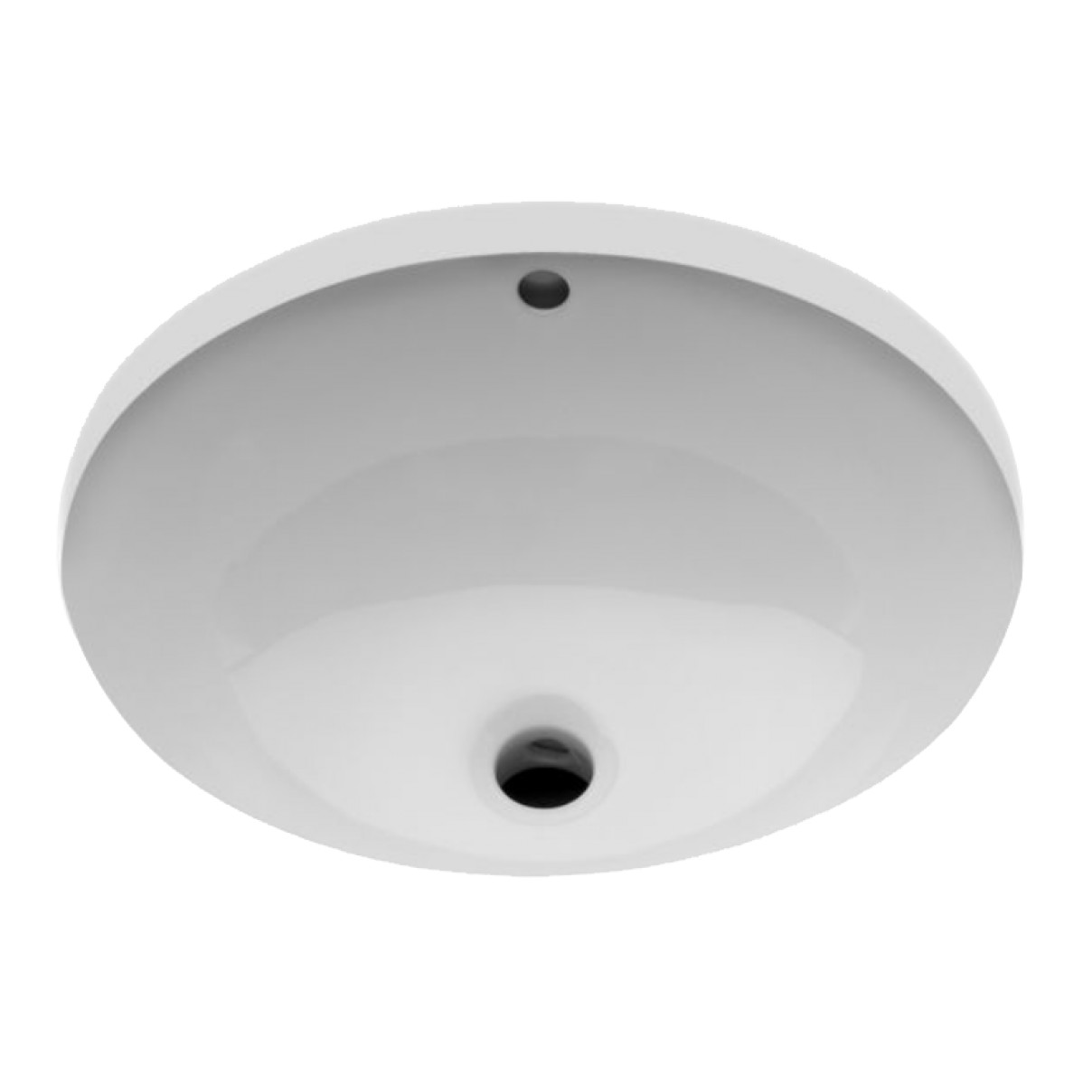 Saxby Drop In or Undermount Oval Double Glazed Vitreous China Lavatory Sink 17 13/16" x 15 1/16" x 7 11/16"