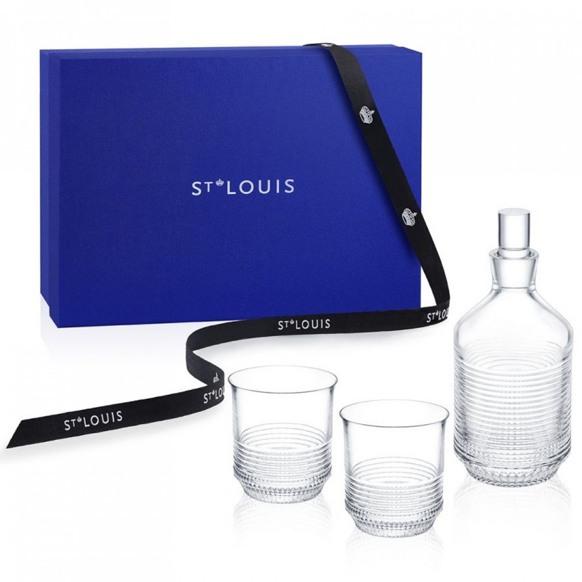 Cadence Set - Clear (Round Decanter + 2 Large Cylindrical Tumblers) | Highlight image
