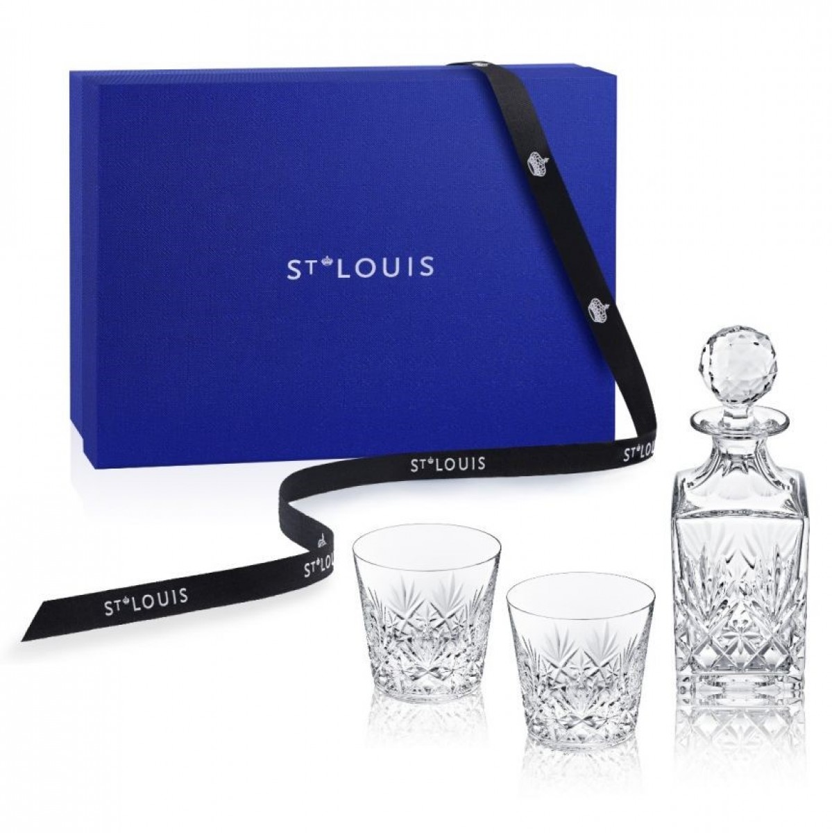 Massenet Set - Clear (Square Decanter + 2 Medium Old Fashion #3) | Highlight image