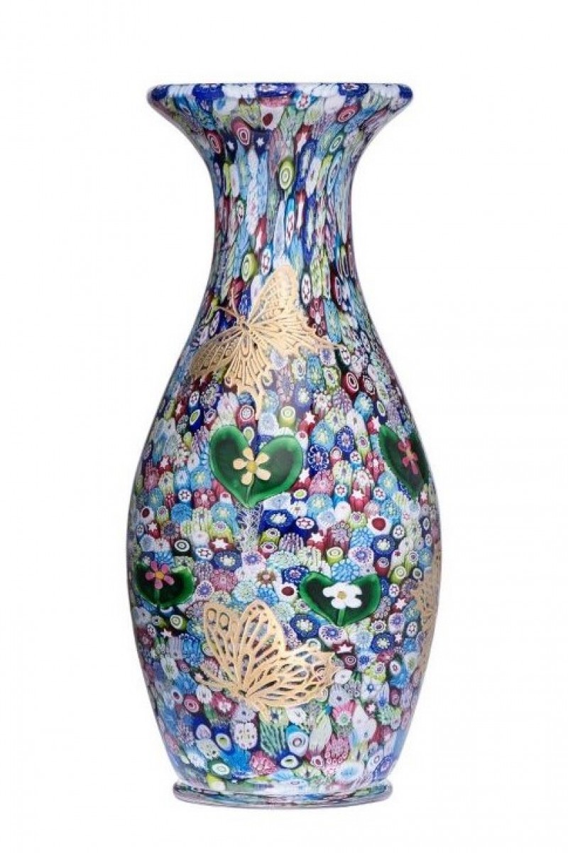 Reve Butterflies Vase Millefiori (Numbered)